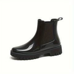 Women's Waterproof Non slip Rain Boots Stylish Comfortable Rubber Medium Top