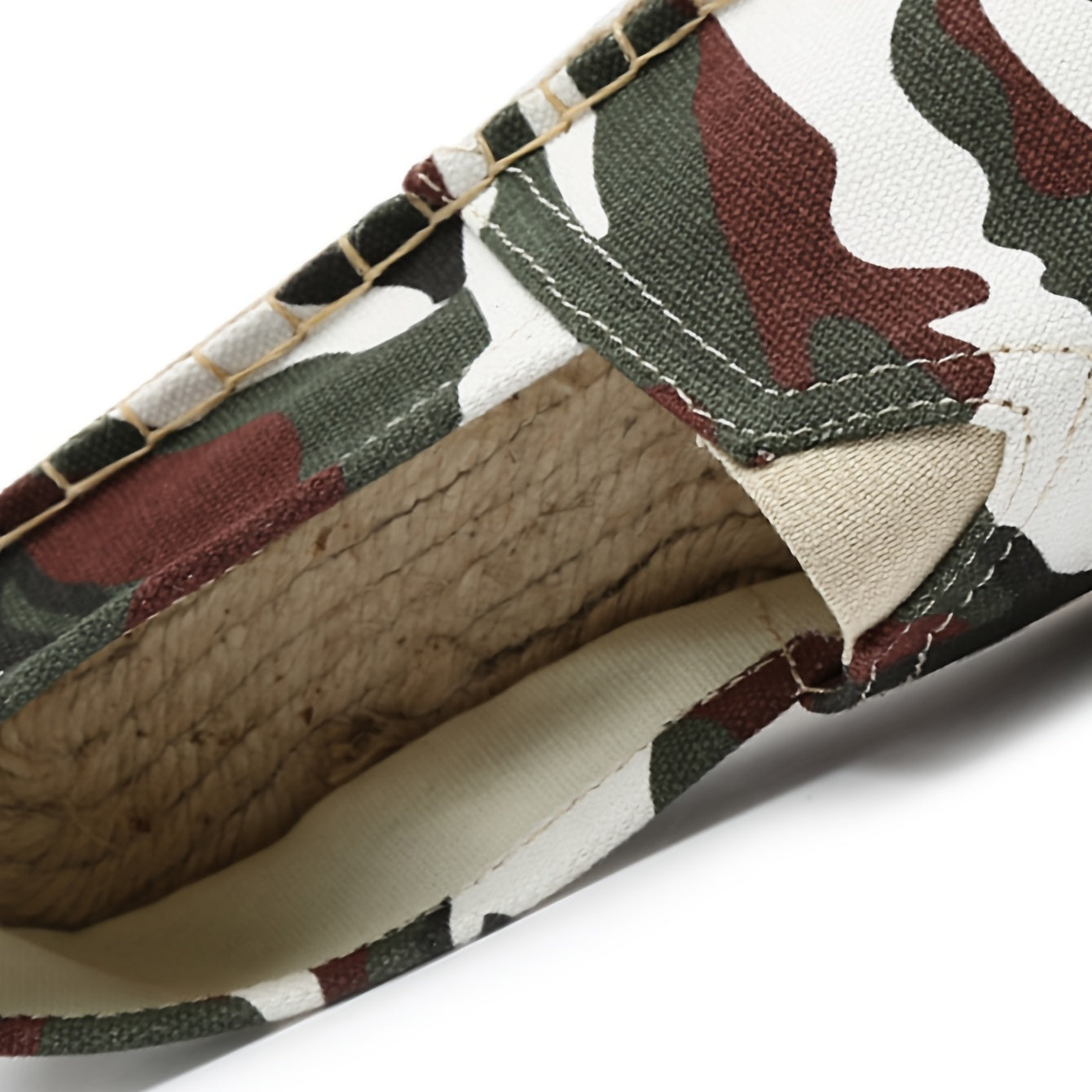Men's Camo Print Espadrilles Slip-on Loafers Comfort Walking Shoes