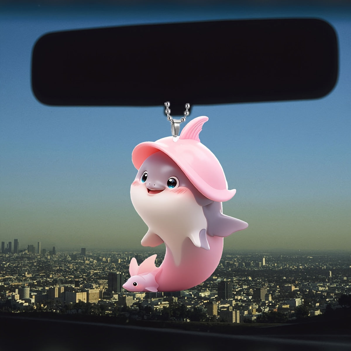 Pink Dolphin Car Pendant Keychain Decoration