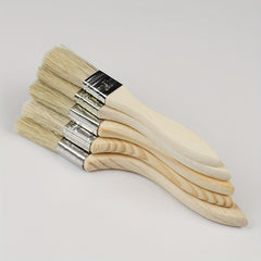 2pcs Thickened Wooden Handle Paint Brush Set Various Bristles BBQ Brush