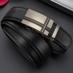Men's PU Leather Auto Buckle Belt for Business
