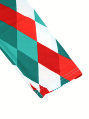 Kid Girls Argyle Print Legging Slim Fit Sports Casual Tight Pants