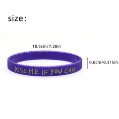 Smiling Face & Letter Silicone Bracelet Rubber Wristband