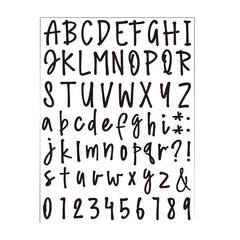 5 Sheets Letter Number Sticker Waterproof Adhesive Label Sticker
