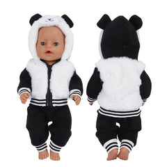 2pcs Panda Doll Outfit for 36 Dolls 14 18 Reborn Dolls Baby Doll Gift