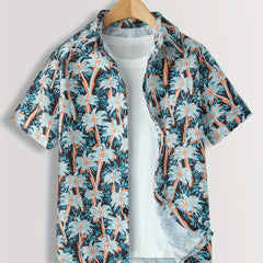 Boys Palm Trees Short Sleeves Shirt