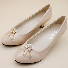 Crystal Beads Flower Shoe Clips Rhinestone Shoe Buckles Accessories