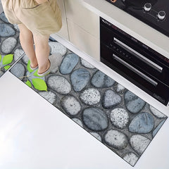 Stone Path Floor Mat Soft Non Slip Waterproof Stain Resistant