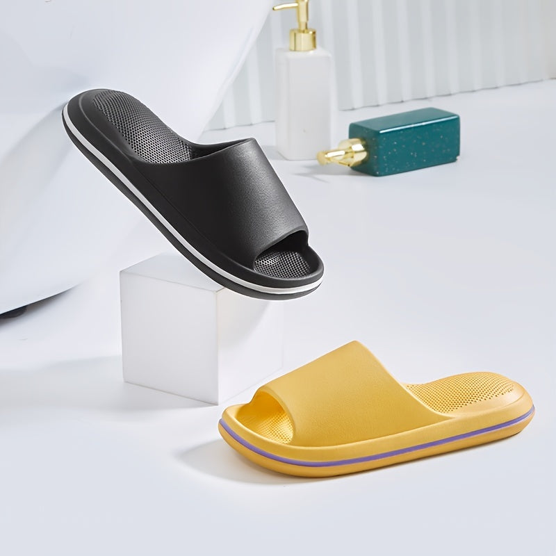 Women's Platform Soft Indoor Slippers Non-slip Open Toe Home Bathroom Shoes