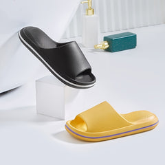 Women's Platform Soft Indoor Slippers Non-slip Open Toe Home Bathroom Shoes