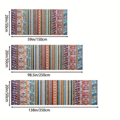 Distressed Moroccan Runner Rug Soft Fuzzy Carpet Non Slip Waterpr