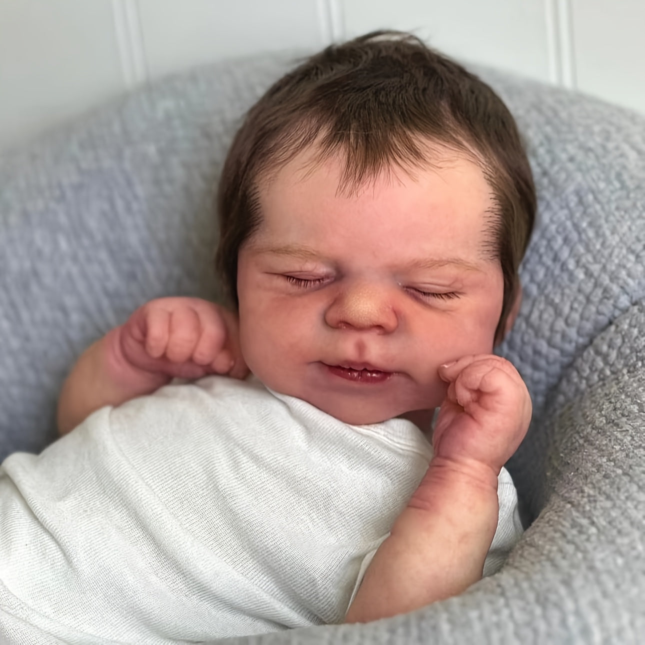 Realistic Reborn Baby Girl Doll Full Body Silicone Vinyl Hand Rooted Rayon Hair
