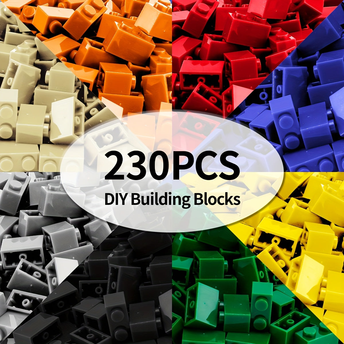 230pcs 1x2 High Brick Building Blocks DIY Toy for Boys and Girls