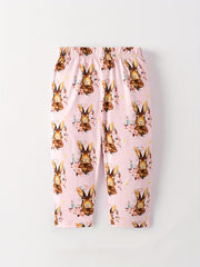 Baby Girls Casual Cartoon Print Loose Pants