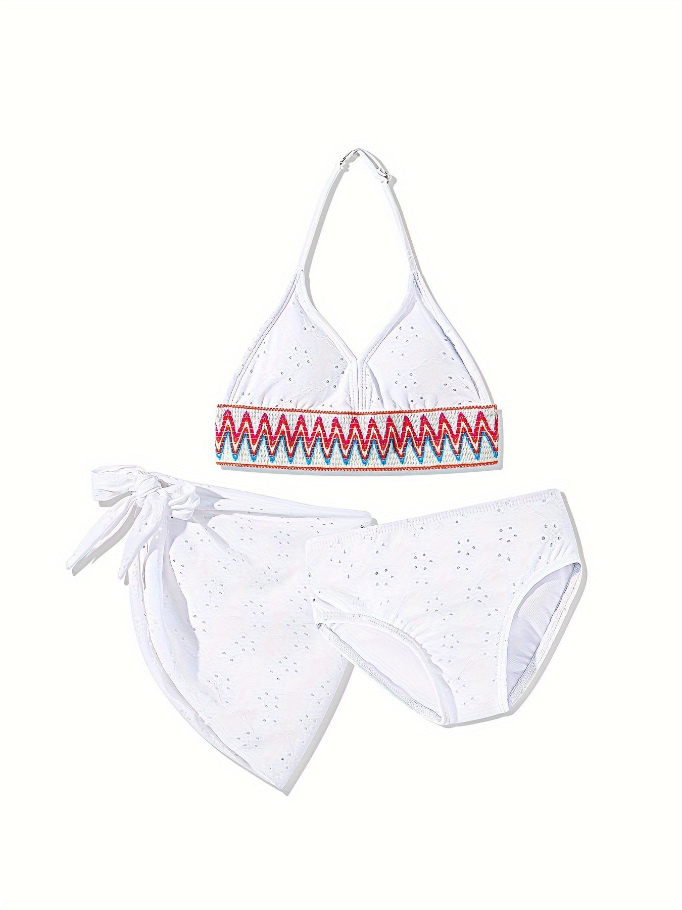 Boho 3pcs Swimsuit Set Girls Bathing Suit Beach Vacation Gift