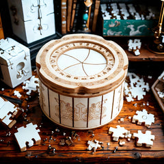 DIY Wooden Puzzle Box 3D Mechanical Model Kit Brain Teaser Toy