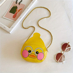 Kids Cartoon Duck Shoulder Bag Crossbody Bag with Coin Purse