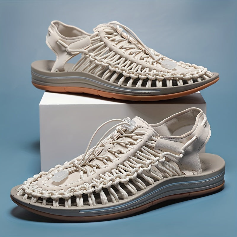 Men's Outdoor Solid Rubber Sole Sandals for Summer
