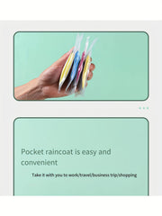 3pcs Compressed Disposable Raincoat Mini Portable Transparent