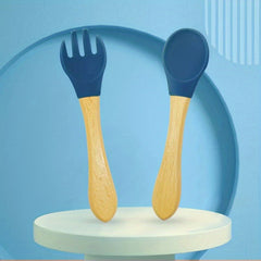 Safe Silicone Baby Fork Spoon Set
