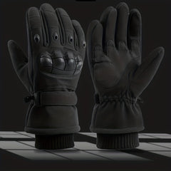 Men's Winter Velvet Windproof Touch Screen Gloves