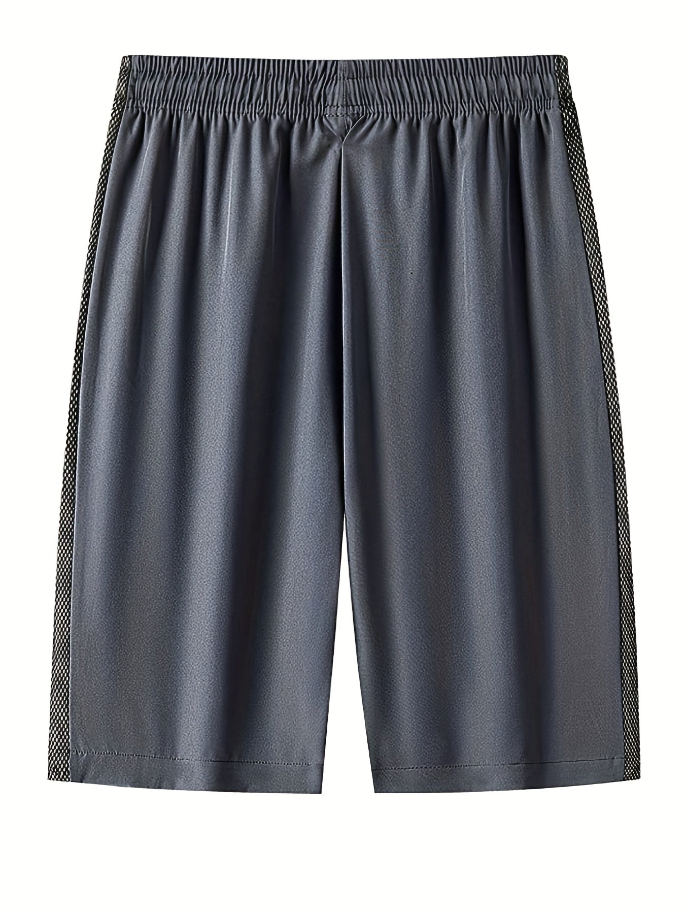 Men's Side Patchwork Loose Shorts Drawstring Sport Shorts for Gym Fitness