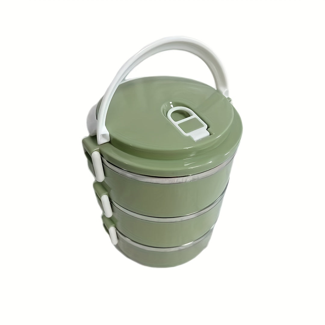 Stainless Steel 3 Layer Leak Proof Lunch Box Insulated Bento Box