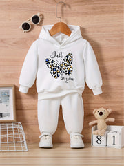 Baby Butterfly Print Sweatshirt Trousers Set
