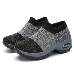 Women's Slip-On Knit Casual Sneakers with Air Cushion Sole