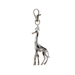 Enamel Giraffe Keychain Pendant Rhinestone Memorial Gift
