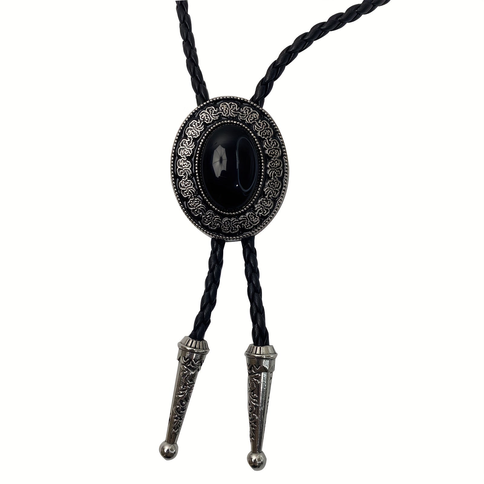 Polish Rose Stone Tie Buckle Vintage Necktie For Men