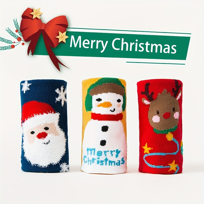 Christmas Socks for Kids - Festive Santa Claus Design