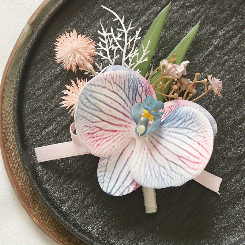 Phalaenopsis Artificial Flower Corsage for Weddings & Business Celebrations