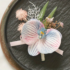 Phalaenopsis Artificial Flower Corsage for Weddings & Business Celebrations