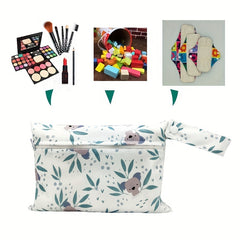 2pcs Koala Printed Waterproof Diaper Bags for Travel & Storage