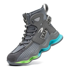 Men's Steel Toe Work Safety Boots Puncture Proof Anti skid Shoes