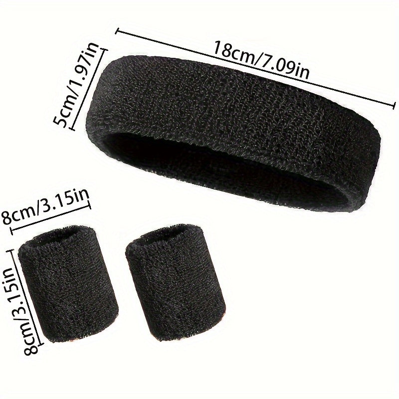 3pcs Sports Wristbands Headbands Et Cotton Male Female Sports