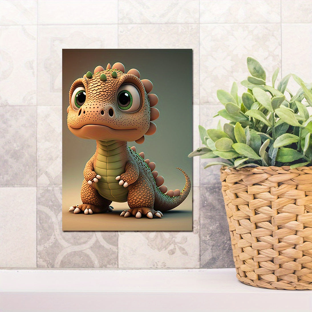 Baby Dinosaur Wall Sticker Modern Art for Kids Room Nursery Decor