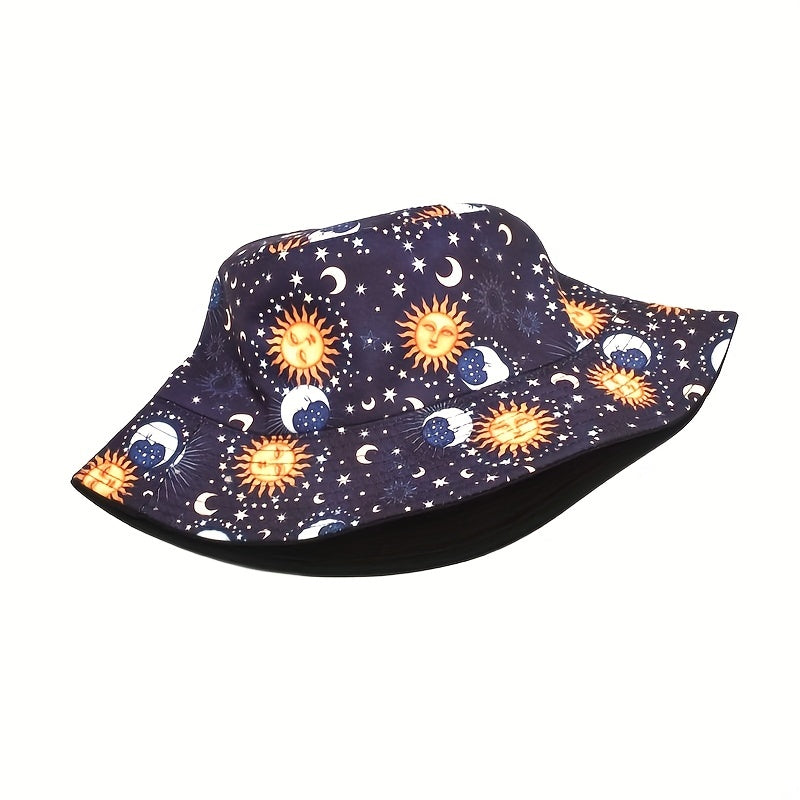Starry Sky Bucket Hat Outdoor Sun Protection for Men Y2K Travel