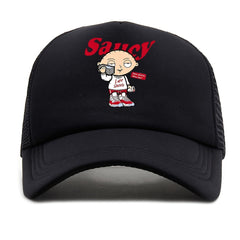 Sunshade Adjustable Baseball Cap with Cartoon Embroidery