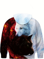 Fox Pattern 3D Printed Kids Hoodie - Street Wear
