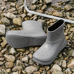 Women's Waterproof Chunky Medium Tube Rain Boots for Outdoor Fishing