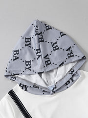 Toddler Boy's Allover Print Outfit 2pcs Set with Bear Crossbody Bag