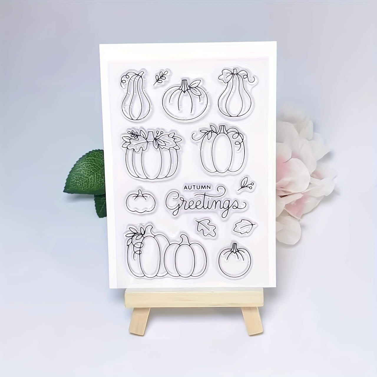 Pumpkin Clear Stamp for Holiday Card Making Decoration DIY Scrapbooking