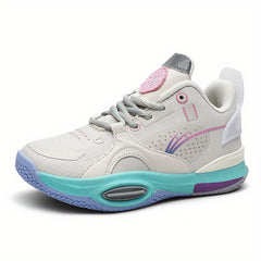 Men's Block Bball Shoes Comfy Breathable Non Slip Sneakers
