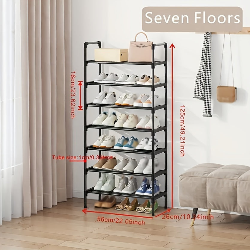 8-Layer Shoes Storage Rack Floor Standing Shelf for Doorway Corridor Bathroom