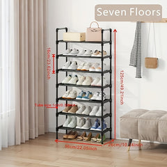 8-Layer Shoes Storage Rack Floor Standing Shelf for Doorway Corridor Bathroom