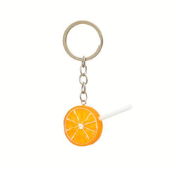 Colorful Orange Lollipop Keychain Pendant for Girls