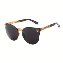 Men's Gothic Style Mirror Sunglasses Hipster Frameless Cat Eye Sun Glasses