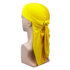 High Velvet Pirate Hat with Long Tail Turban for Men